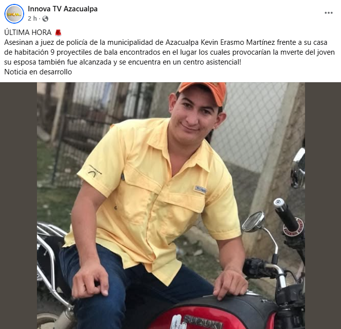 Captura de pantalla de la publicación