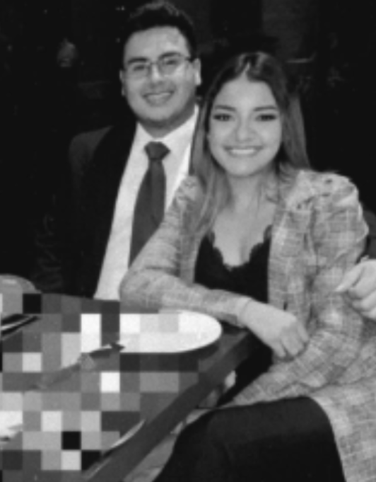 Una foto de la pareja