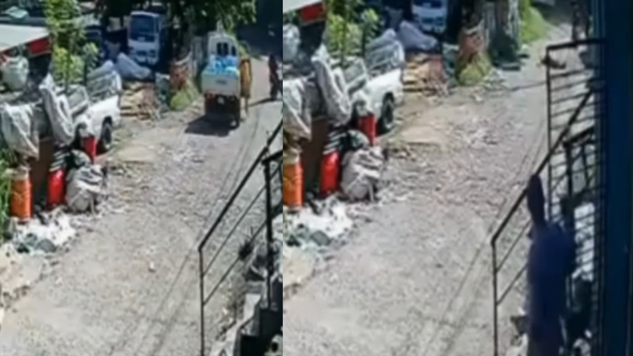 VIDEO: Camión sin frenos provoca terror al arrollar a dos personas en La Ceiba