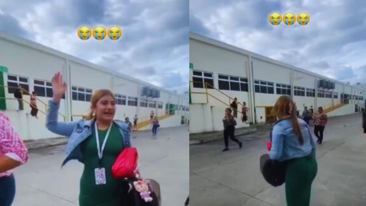 VIDEO: 'Gracias, te amo'; joven llora tras cierre de maquila en Cortés