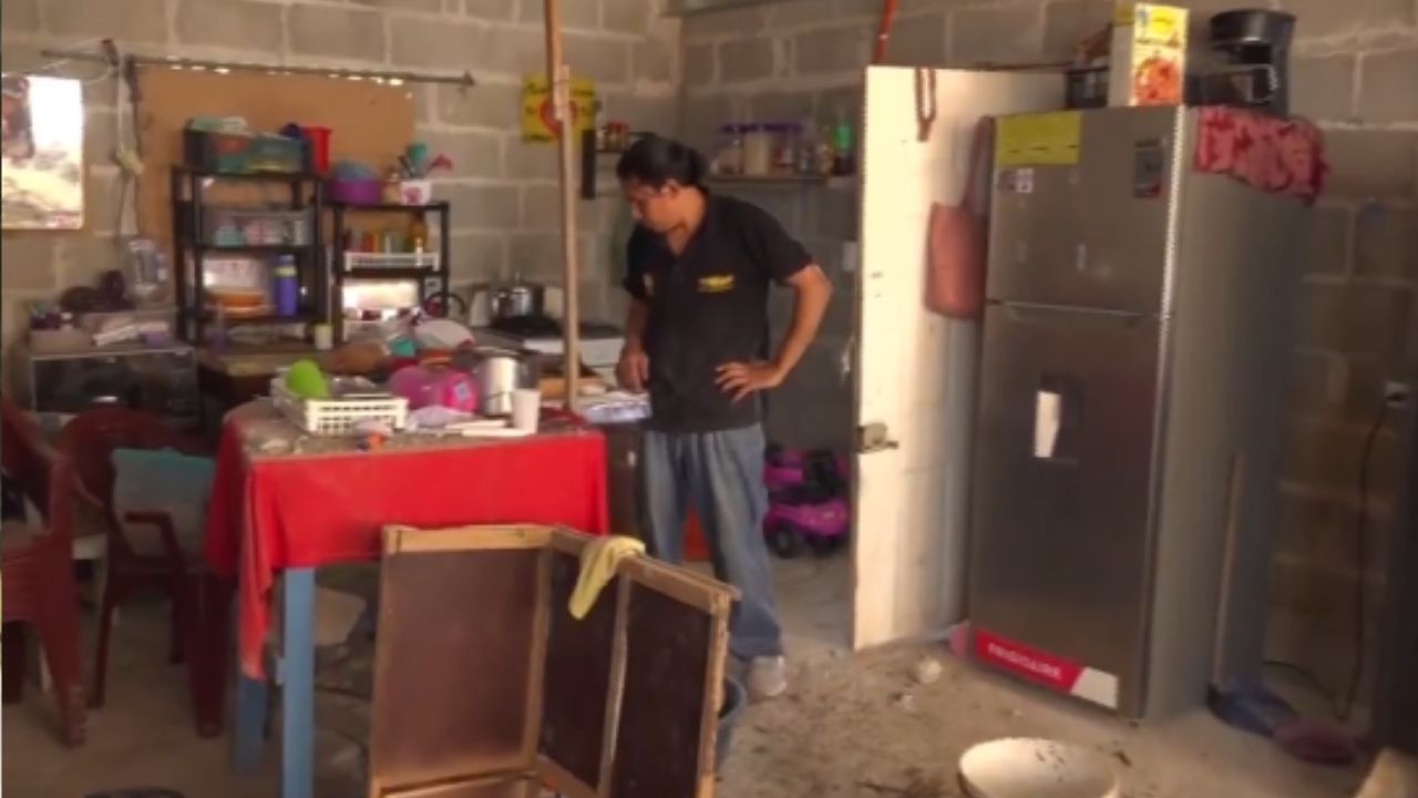 'Tengo temor': madre relata momentos de pánico tras caída de roca sobre su casa