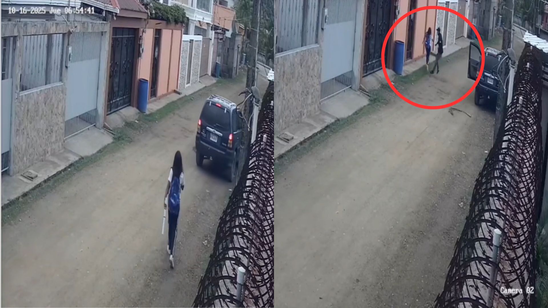 VIDEO: '¡Auxilio, ayúdenme!', estudiante escapa de intento de rapto en Cortés