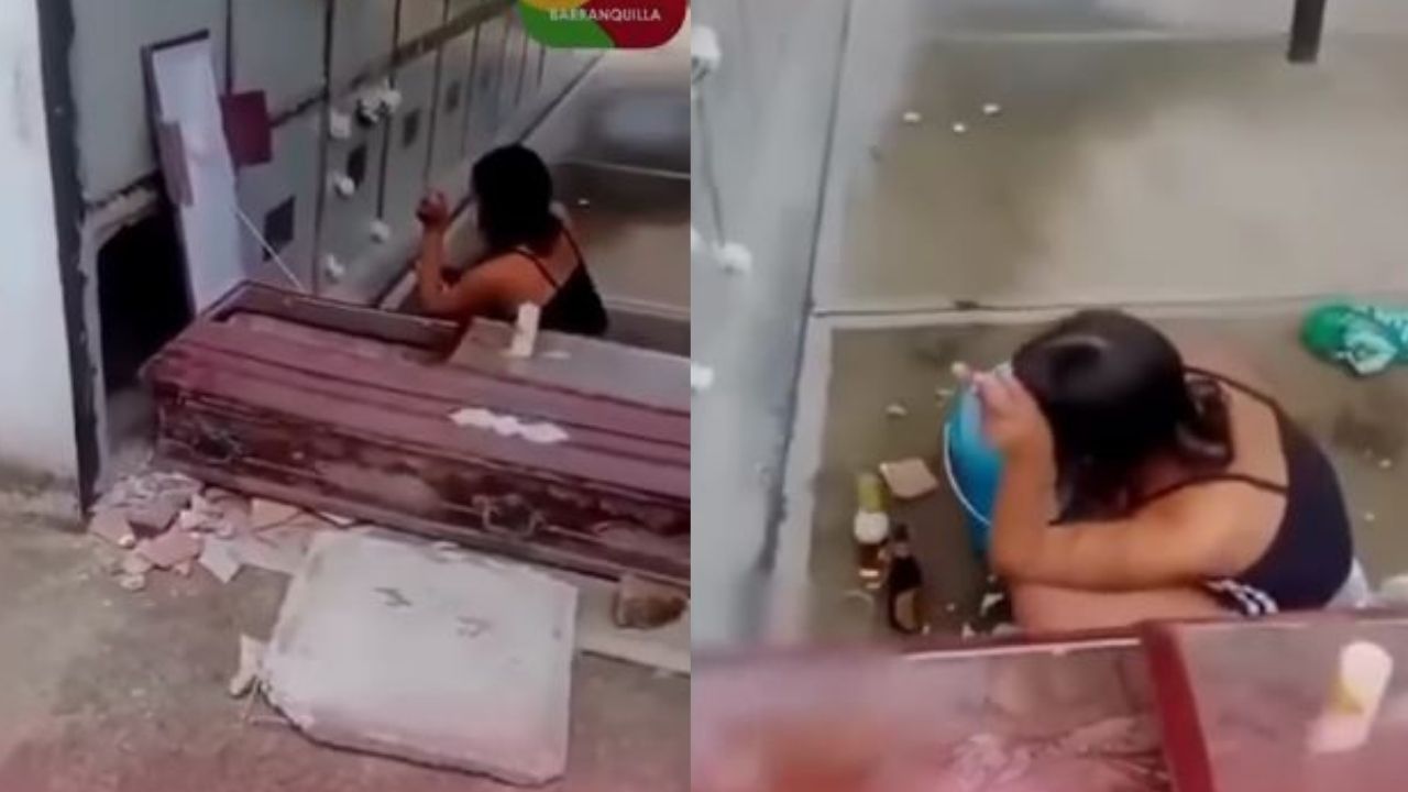 VIDEO: Mujer desentierra a su esposo para bañarlo, vestirlo y conversar con él