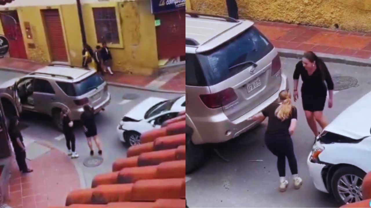 Vídeo: La increíble reacción de dos mujeres tras protagonizar accidente de tránsito