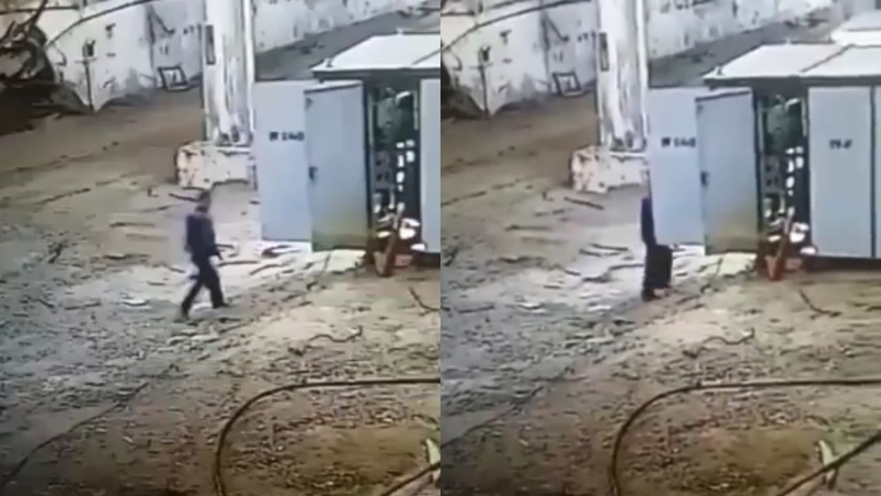 Vídeo: Borracho confundió a subestación eléctrica con baño portátil y orinó sobre ella