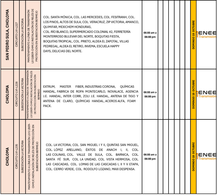 Lista de colonias que no tendrán luz pasado mañana