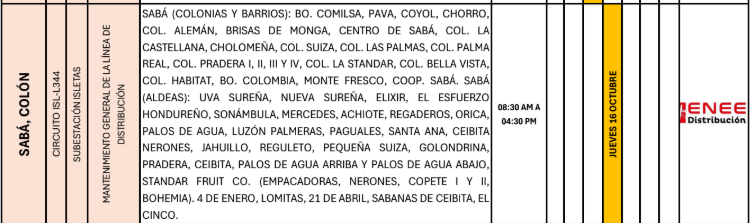 Lista de colonias que no tendrán luz pasado mañana