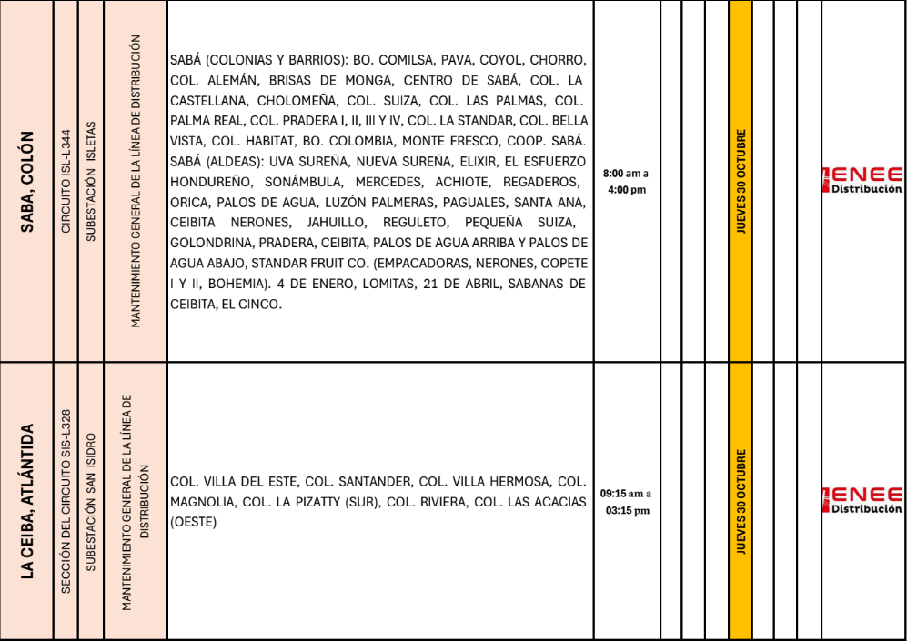 Lista de colonias que no tendrán luz pasado mañana