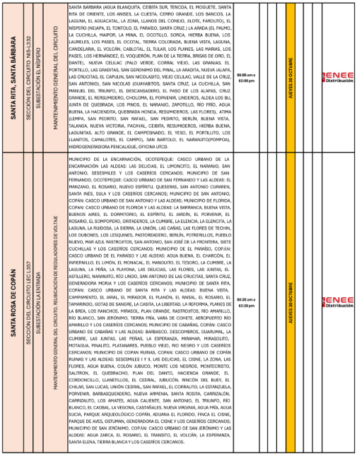 Lista de colonias que no tendrán luz pasado mañana