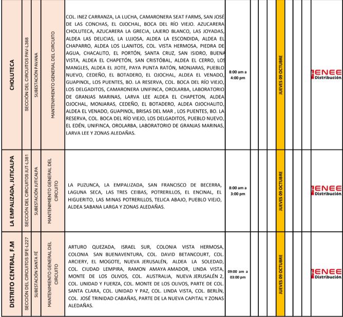 Lista de colonias que no tendrán luz pasado mañana