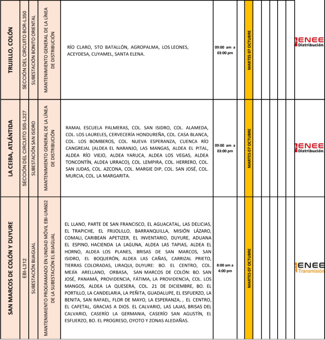 Lista de colonias que no tendrán luz pasado mañana