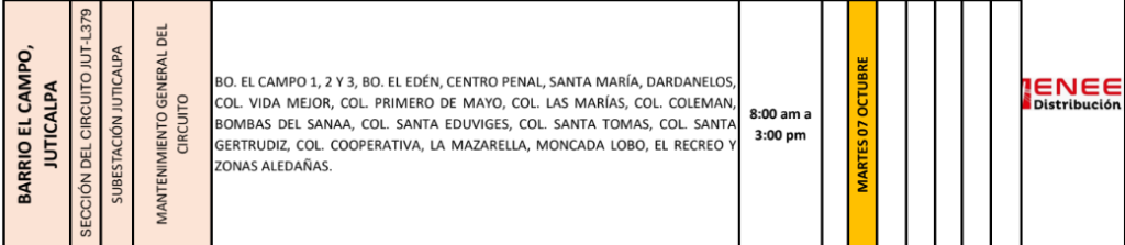 Lista de colonias que no tendrán luz pasado mañana