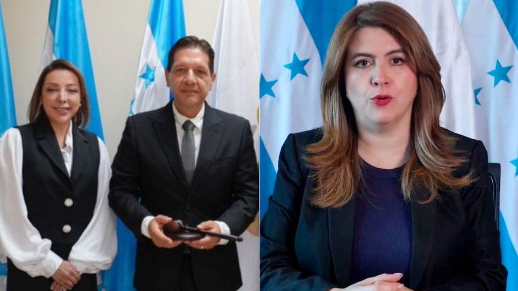 A la izquierda, los magistrados del TJE; a la derecha, la consejera del CNE