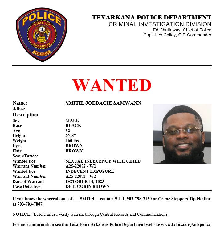 Boletín de búsqueda de Joedacie Samwann Smith