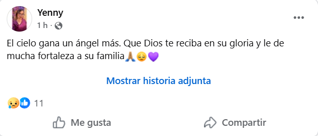 Captura de pantalla del comentario