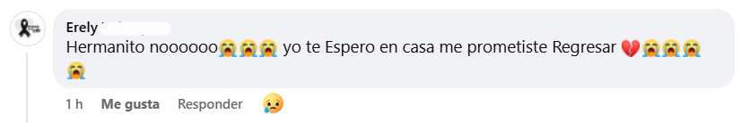 Captura de pantalla del comentario