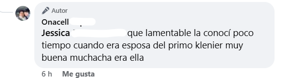 Captura de pantalla del comentario