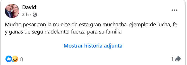 Captura de pantalla del comentario