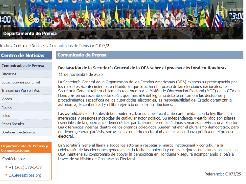 Captura de pantalla de la publicación