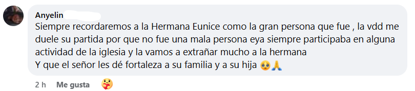 Captura de pantalla del comentario