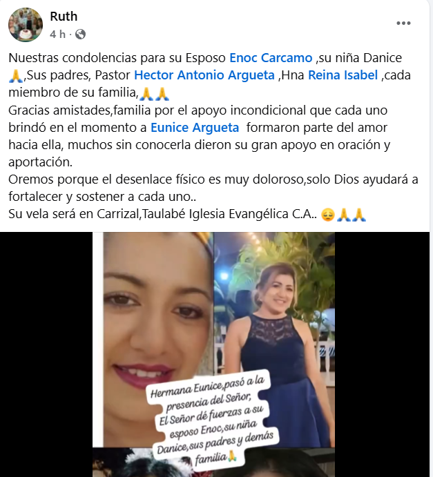 Captura de pantalla de la publicación