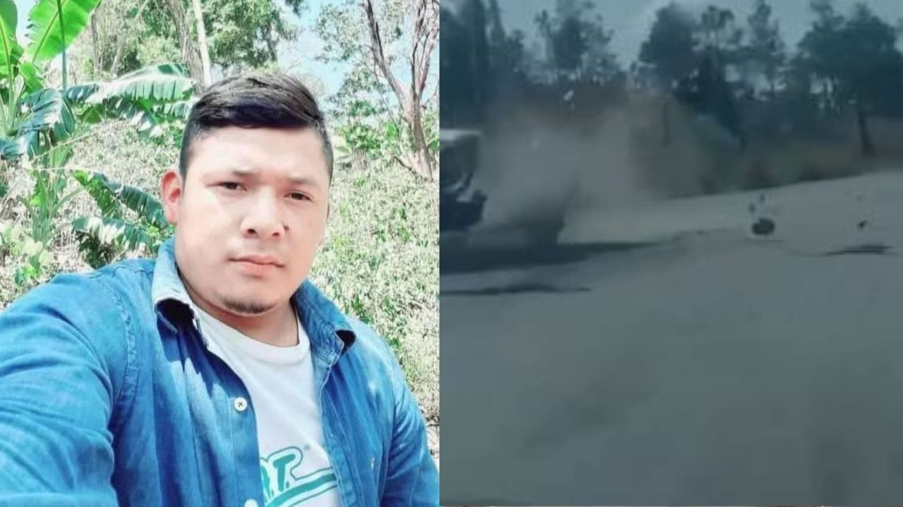'Grito de angustia': testigo graba muerte de motociclista en Intibucá