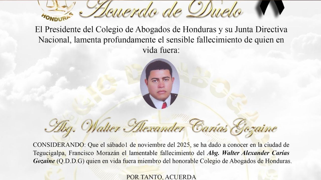 'Brillante abogado': conmoción por muerte de coordinador legal del Ministerio Público