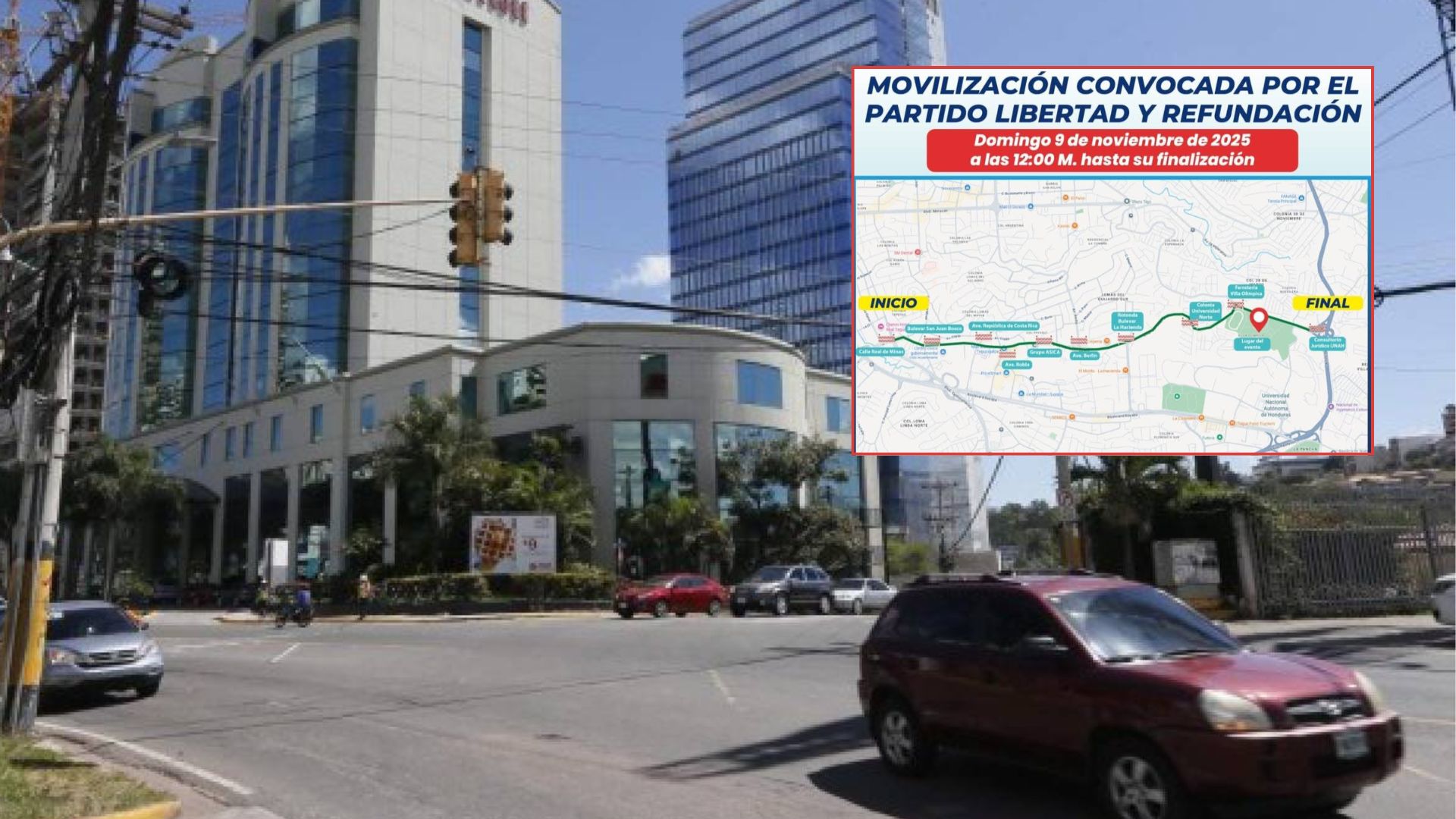 ¿Qué calles estarán cerradas en Tegucigalpa este domingo por movilización de Libre?