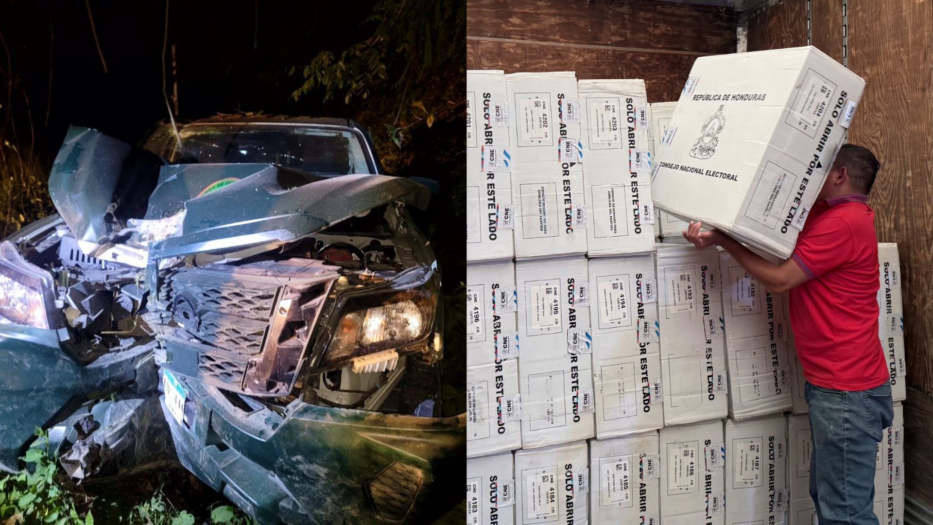 CNE reporta avances en la distribución electoral y un accidente de patrulla militar