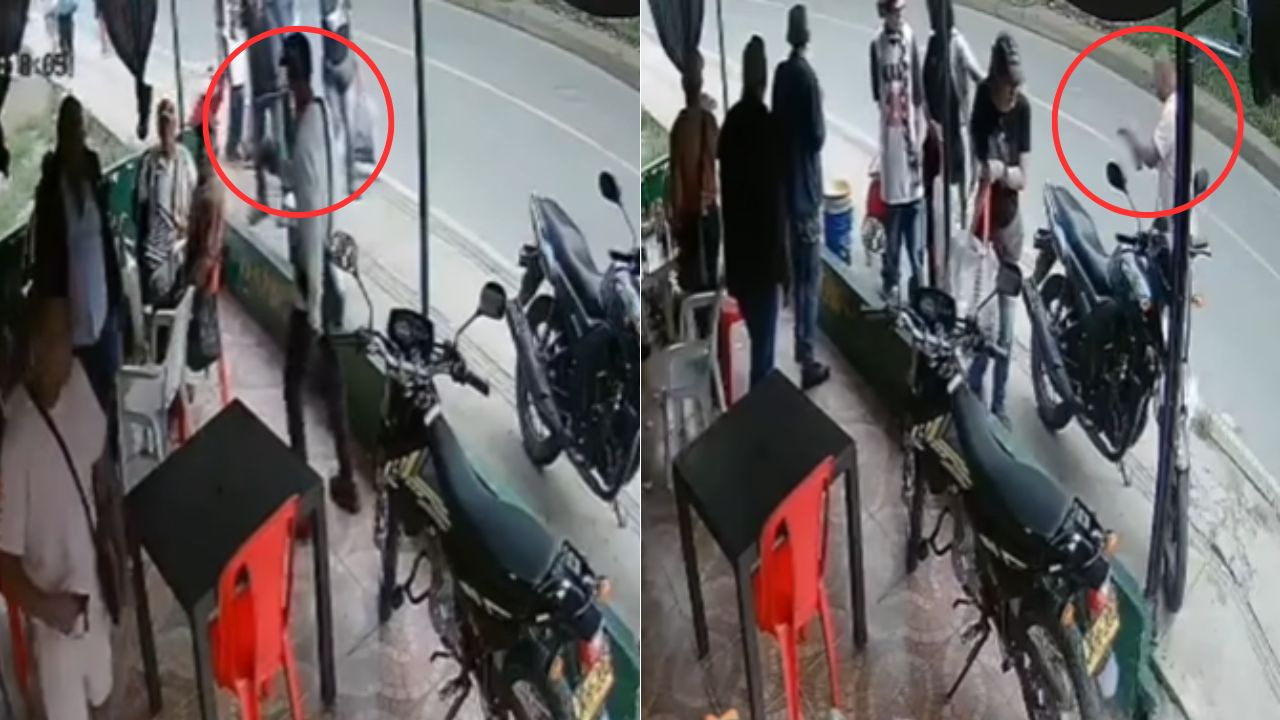 Cámara capta el momento en que ladrón es tiroteado por su víctima