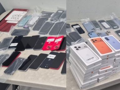 Mintió, pero el escáner lo delató: cae hondureño con casi 200 celulares de lujo en El Salvador