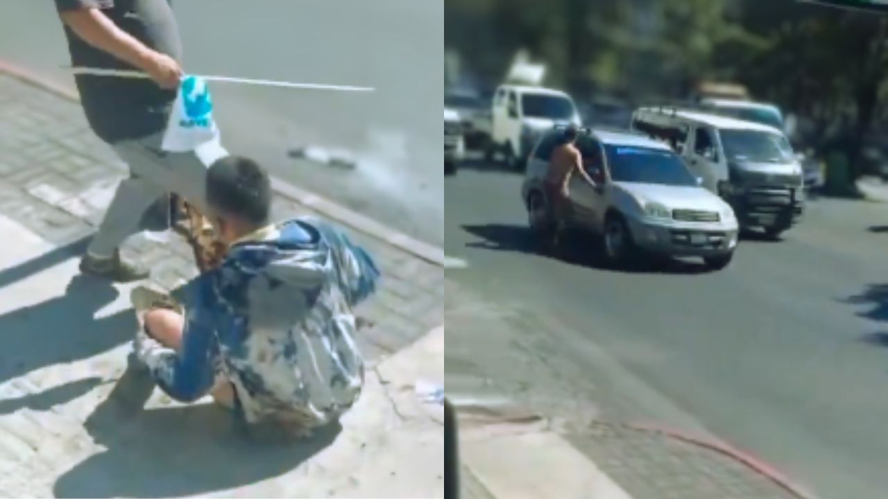 Vídeo sensible: Golpean y queman vivo a ladrón atrapado in fraganti