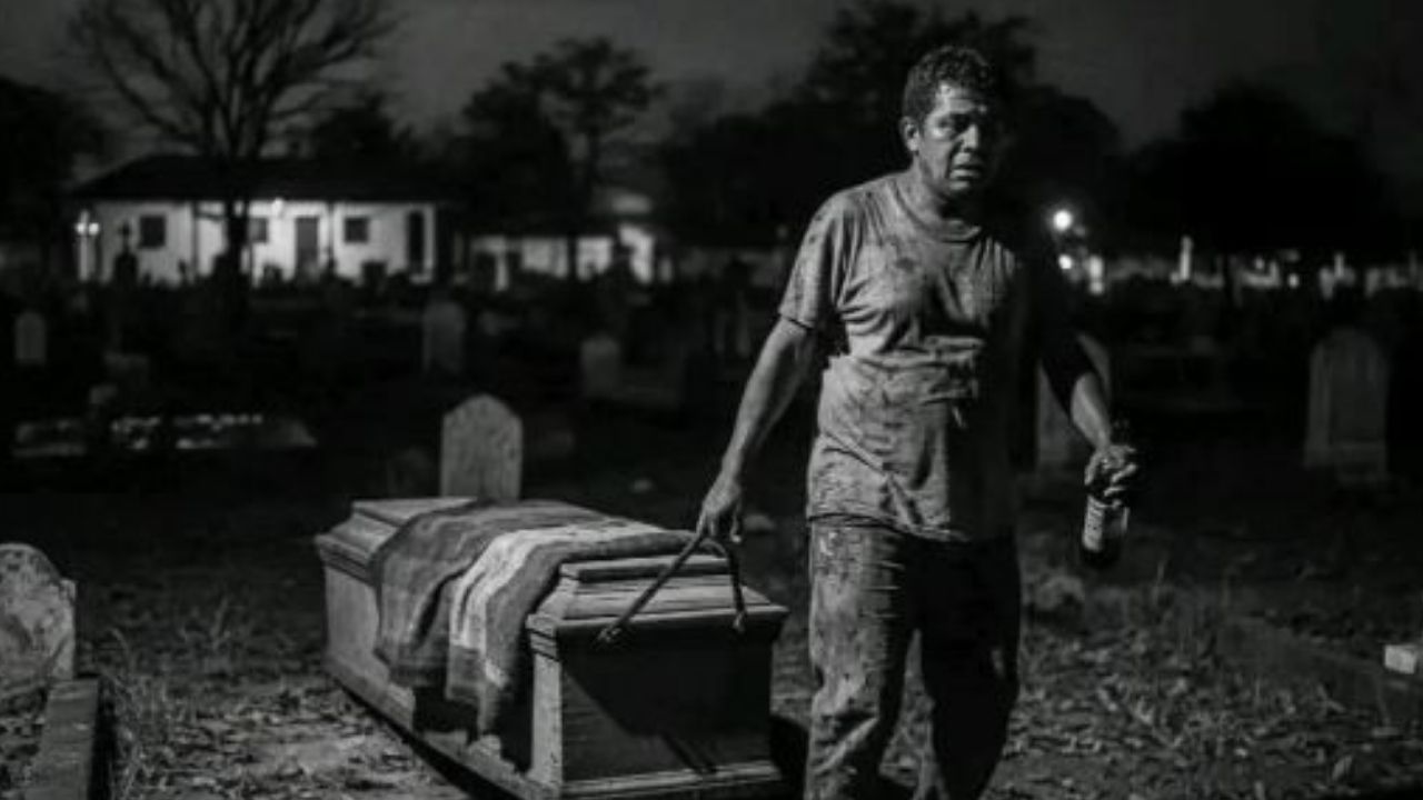 'Preso del dolor': graban cuando padre carga a su hijo tras desenterrarlo para protegerlo del frío