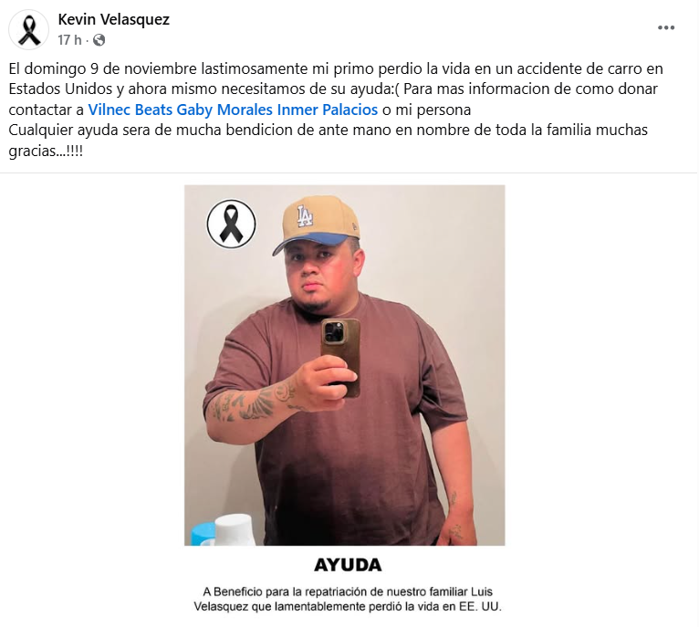 Captura de pantalla de la publicación