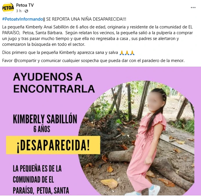 Captura de pantalla de la publicación