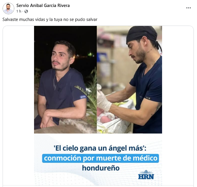 Captura de pantalla de la publicación