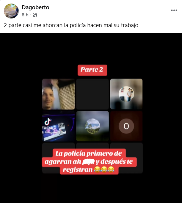 Captura de pantalla de la publicación