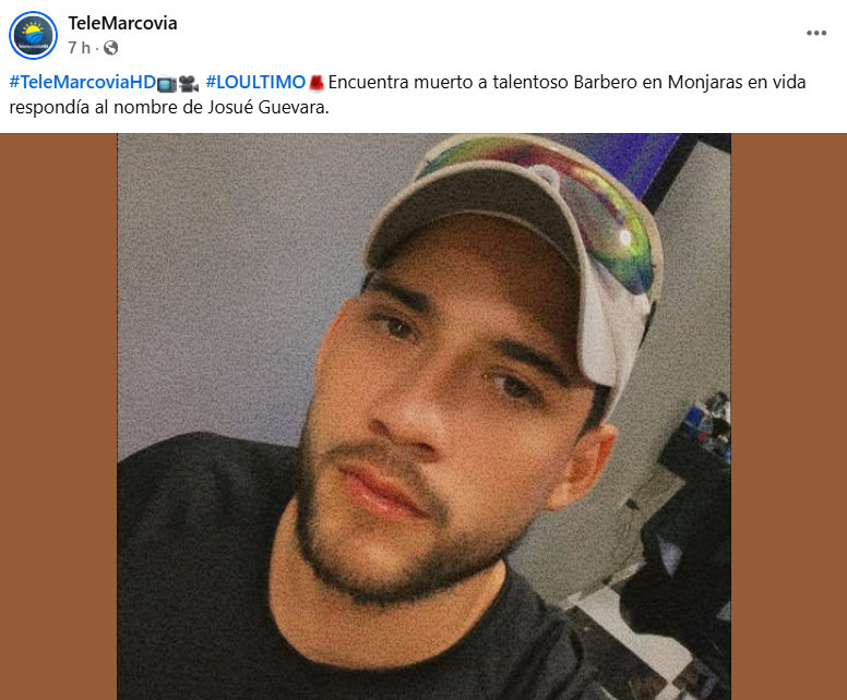 Captura de pantalla de la publicación