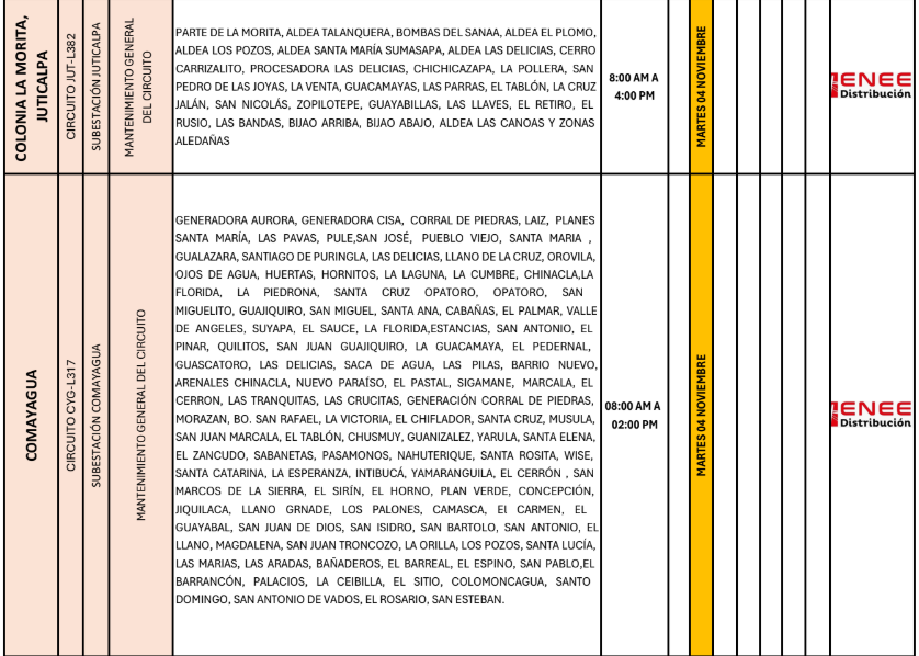 Lista de colonias que no tendrán luz pasado mañana