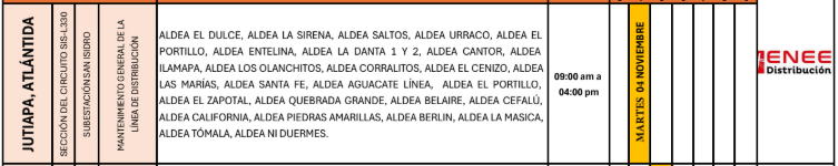 Lista de colonias que no tendrán luz pasado mañana