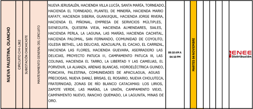 Lista de colonias que no tendrán luz pasado mañana