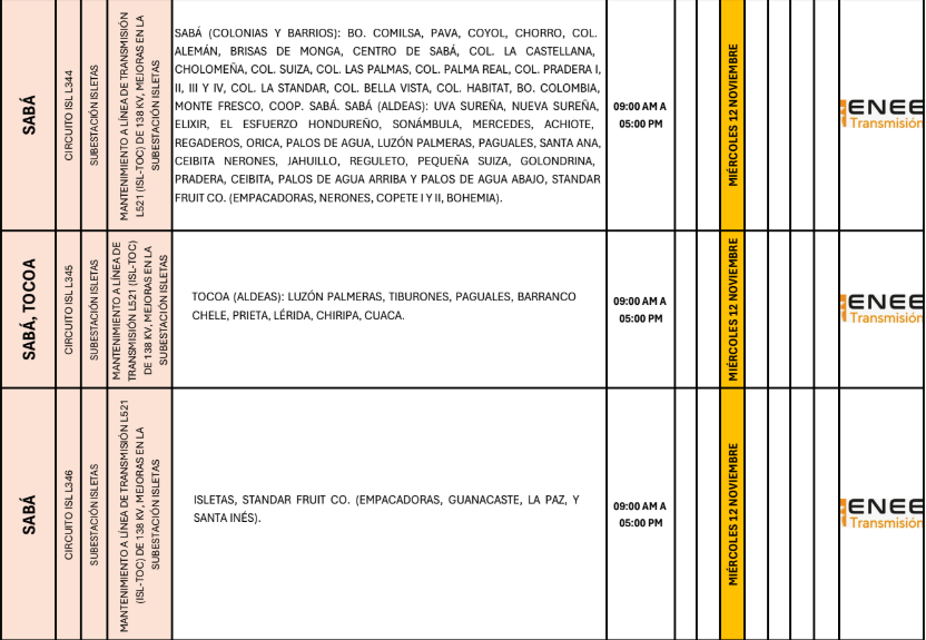 Lista de colonias que no tendrán luz pasado mañana