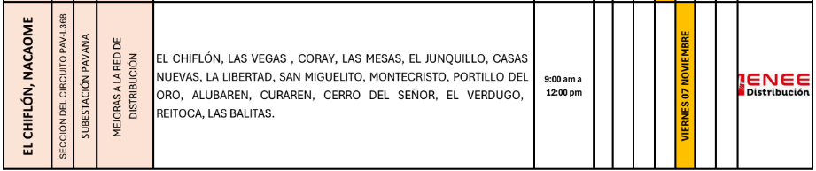 Lista de colonias que no tendrán luz pasado mañana