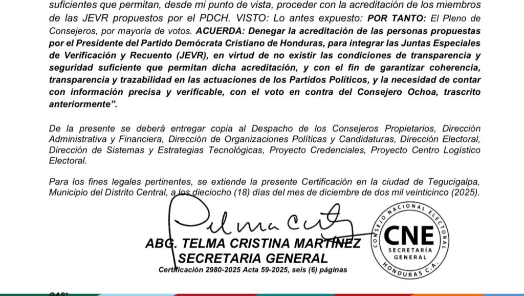 Parte de la resolución