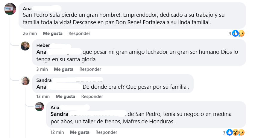 Captura de pantalla de los comentarios
