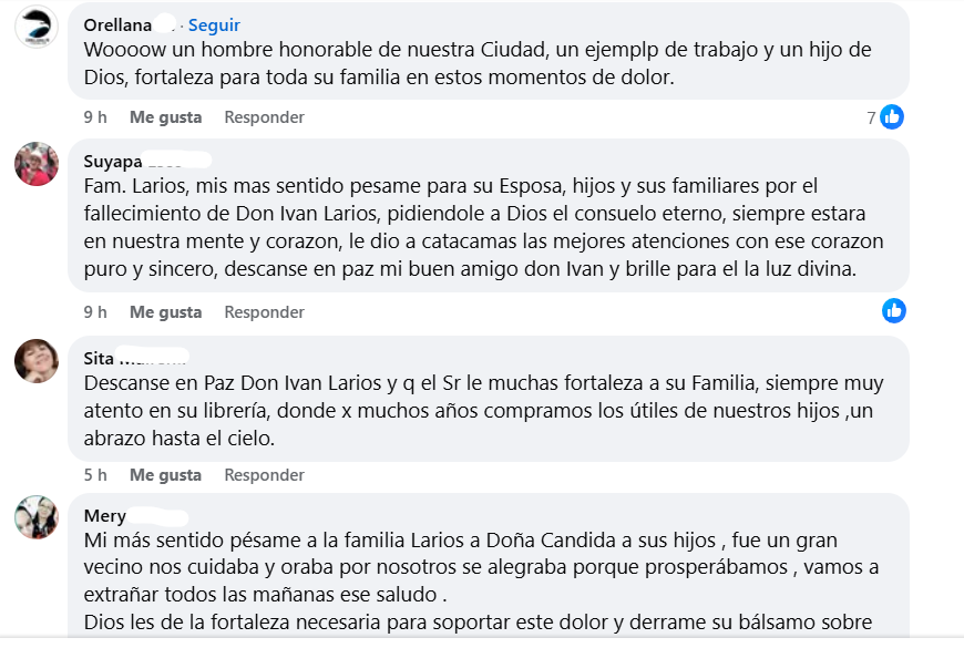 Captura de pantalla de los comentarios
