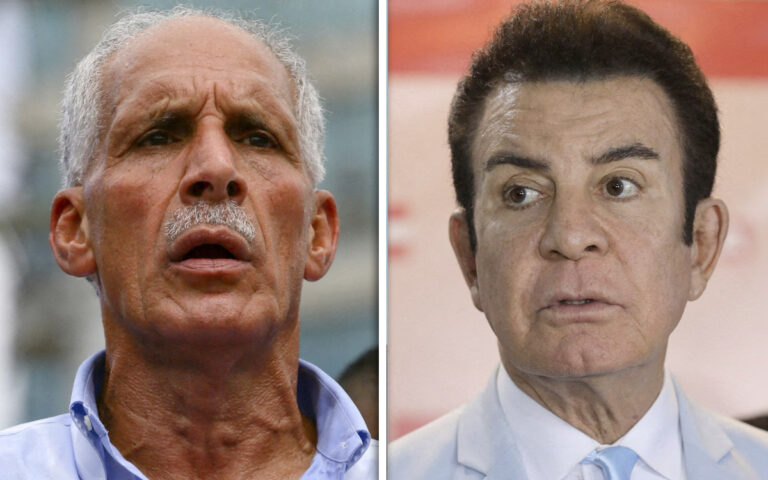 A la izquierda, Nasry Asfura; a la derecha, Salvador Nasralla