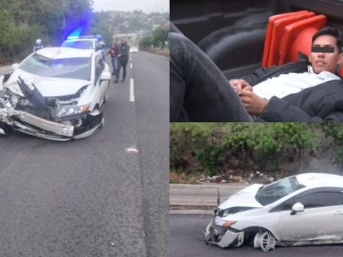 Hallan dormido a conductor implicado en accidente donde murió otro en el anillo periférico