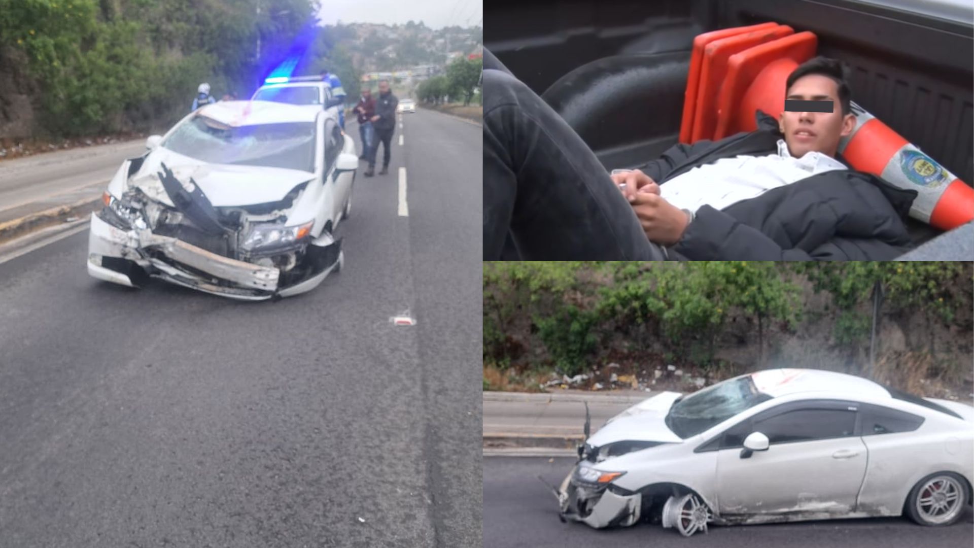 Hallan dormido a conductor implicado en accidente donde murió otro en el anillo periférico