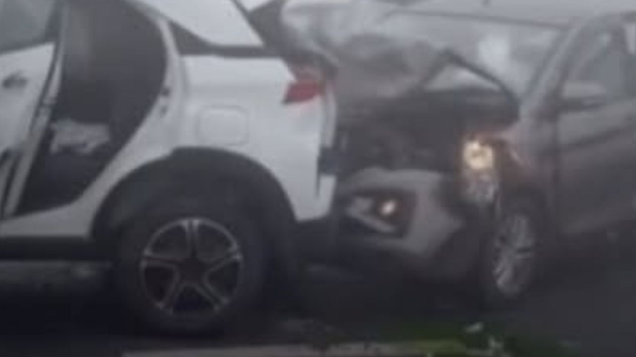 VIDEO: Hombre llama a su hija antes de morir en colisión de 8 buses y 11 carros particulares